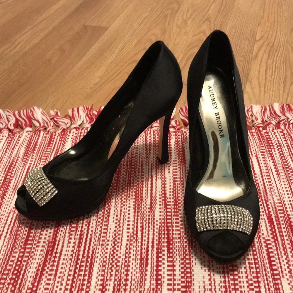 Black Silk and Diamonds Heels